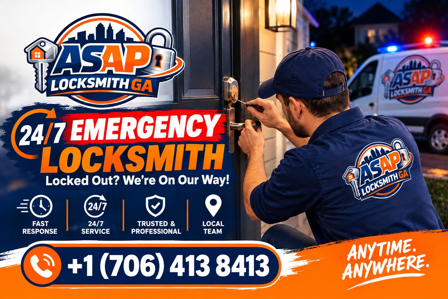 24/7 Emergency Locksmith — ASAP Locksmith GA